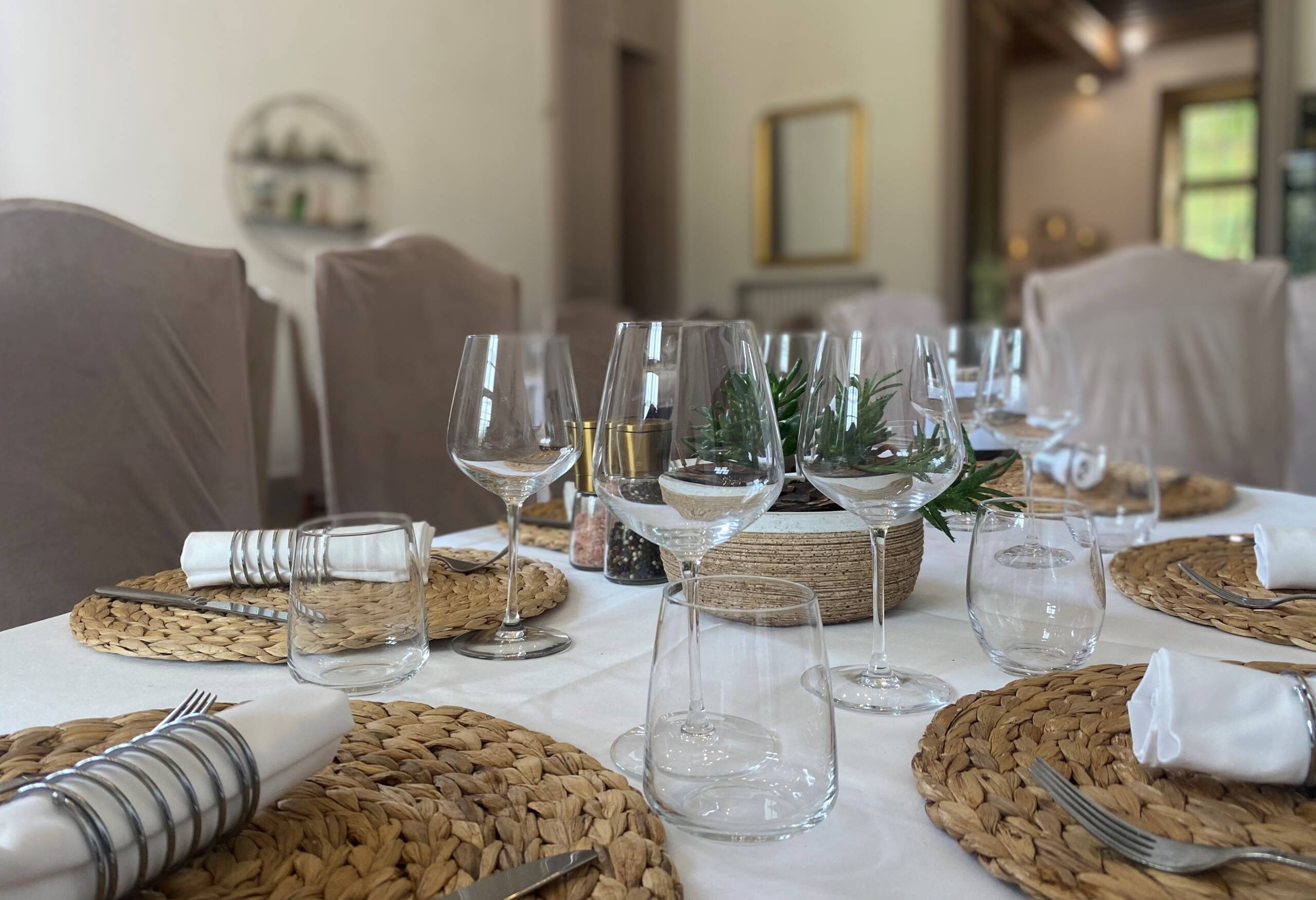 table du restaurant du golf Villarceaux